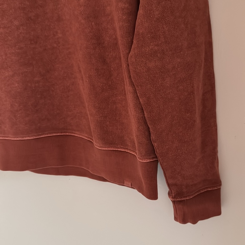 Outerknown Sur Sweatshirt Men’s Medium Hemp Organic Cotton Crewneck Paprika - Picture 5 of 11